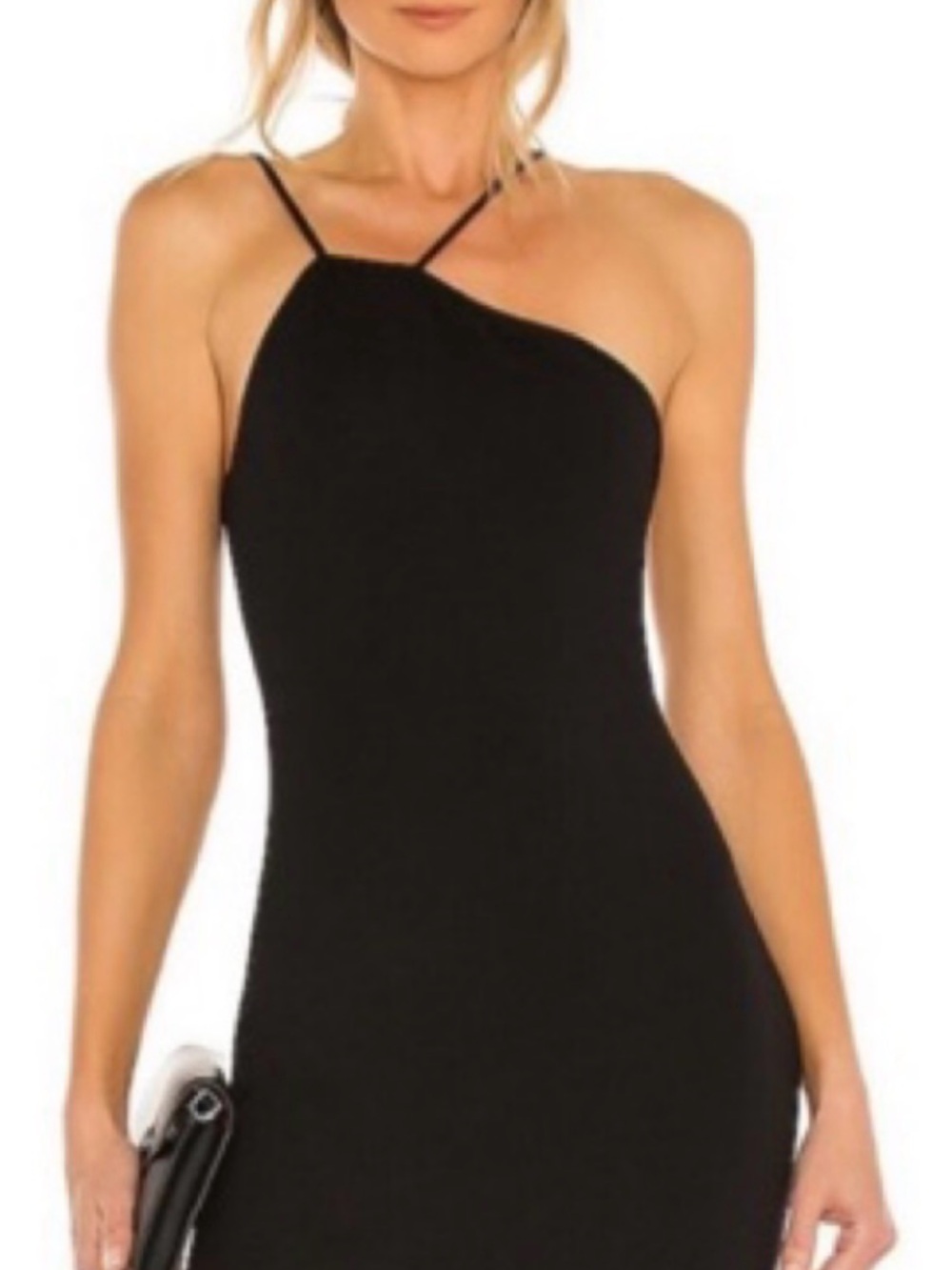 Lovers + Friends Black One-Shoulder Mini Dress